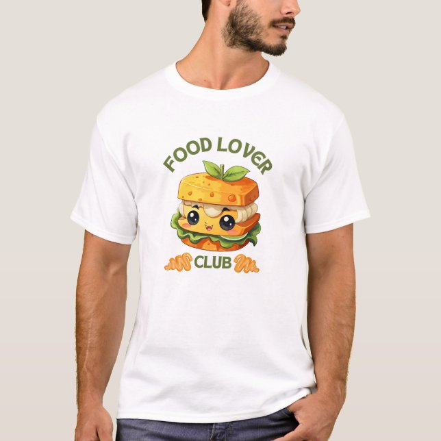 Cute Tecknad Food T-Shirt Design (Framsida)