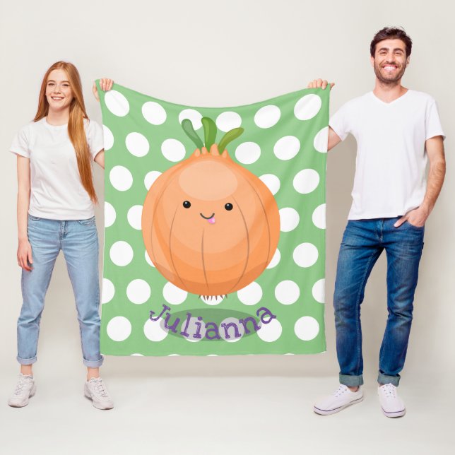 Cute-tecknad för lökbrun lökbildning fleecefilt (På plats)