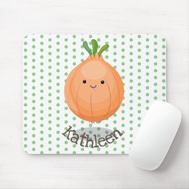 Cute-tecknad för lökbrun lökbildning musmatta (Med mus)