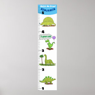 Cute-tecknad för lustigt dinosauriedjur poster