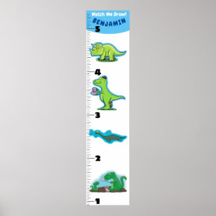 Cute-tecknad för lustigt dinosauriedjur poster