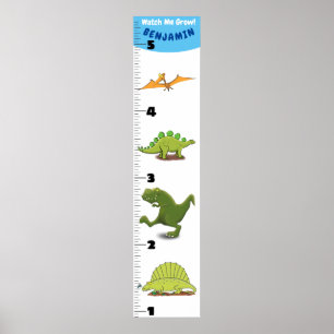 Cute-tecknad för lustigt dinosauriedjur poster
