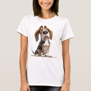 Cute-Tecknad för Snyggt med en basset T Shirt