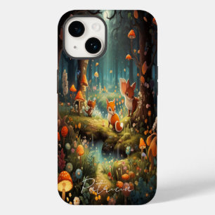 Cute Tecknad Forest Fairy Svan Fox Mushroom Blommi
