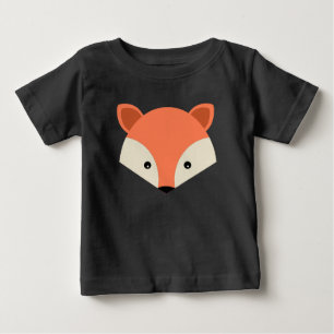Cute Tecknad Fox Ansikte T Shirt