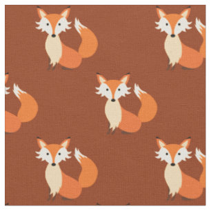 Cute Tecknad Fox Baby Nursery Kids Room Tyg