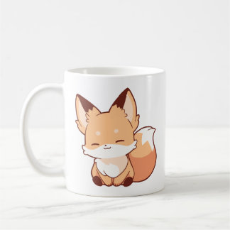 Cute Tecknad Fox Mugg