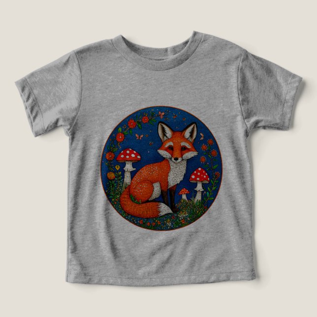 Cute tecknad fox t shirt (Design Framsida)