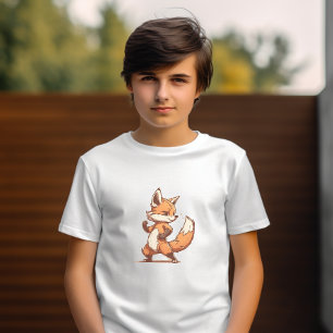 Cute Tecknad Fox T-Shirt: Vacker och vismisk T Shirt