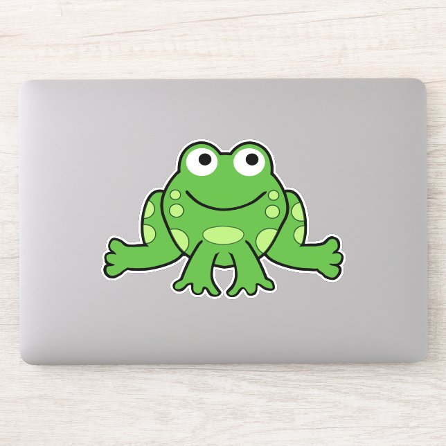 Cute Tecknad Frog Klistermärken (Dator)