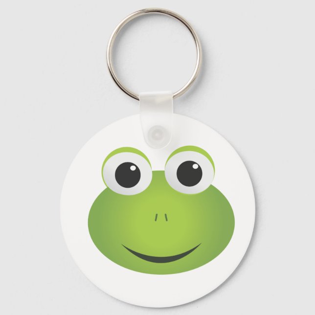 Cute Tecknad Frog-nyckelkedja Nyckelring (Framsida)