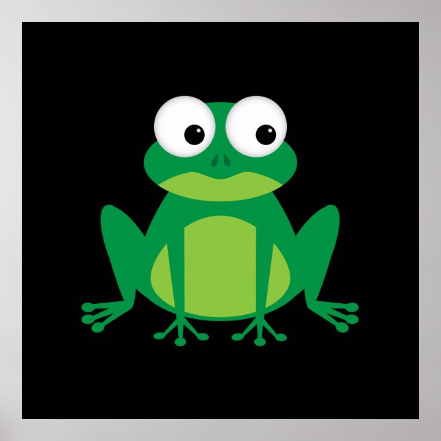 Cute Tecknad Frog Poster (Framsidan)