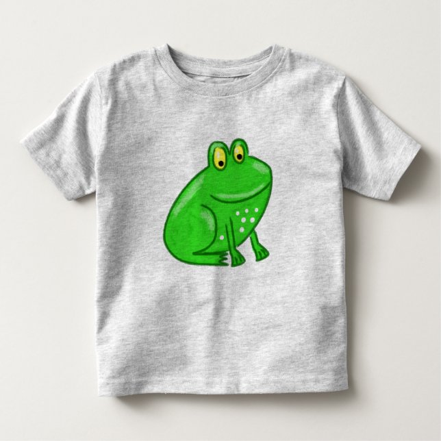 Cute Tecknad Frog Tee (Framsida)