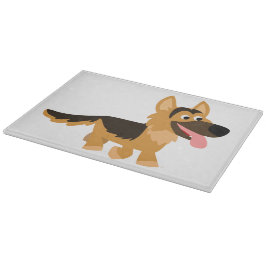 Cute Tecknad German Shepherd Hund Caking Board