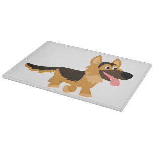 Cute Tecknad German Shepherd Hund Caking Board