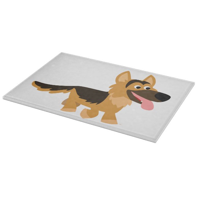 Cute Tecknad German Shepherd Hund Caking Board (Hörn)
