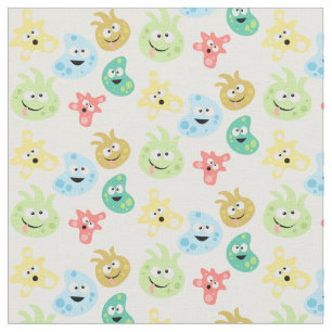 Cute Tecknad Germs Virus Bacteria Microbe Fabric Tyg