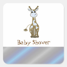 Cute Tecknad Giraffe Baby Shower