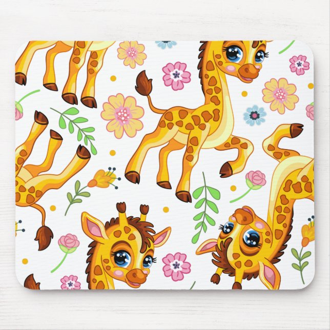 Cute tecknad giraffe musmatta (Framsidan)