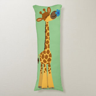 Cute Tecknad Giraffe och Flower Body Pillow Kroppskudde