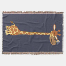 Cute Tecknad Giraffe och vän