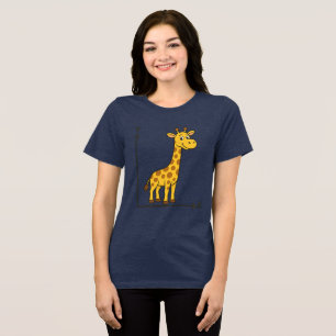 Cute Tecknad Giraffe på Math X-Y-axeln T Shirt