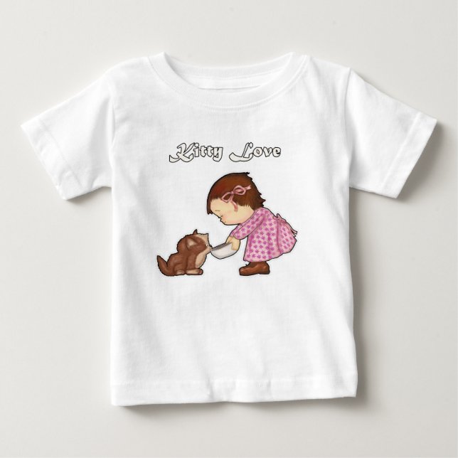 Cute tecknad Girl T-Shirt (Framsida)