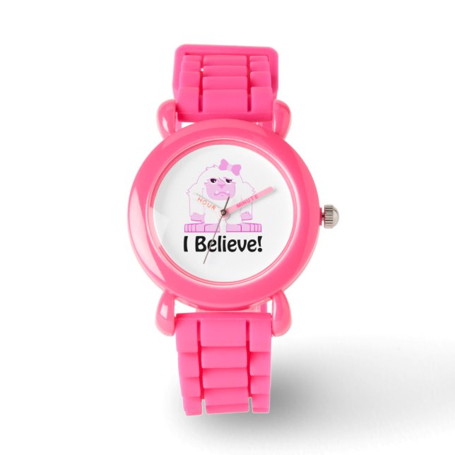 Cute Tecknad Girl Yeti Armbandsur (Framsida)