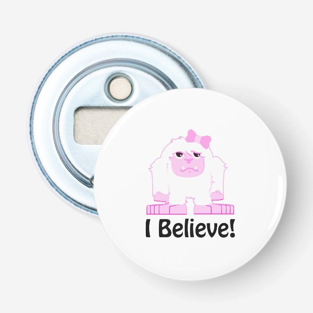 Cute Tecknad Girl Yeti Flasköppnare (Framsidan)