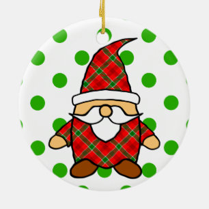Cute Tecknad Gnome Teckning Ceramic Ornamic Julgransprydnad Keramik