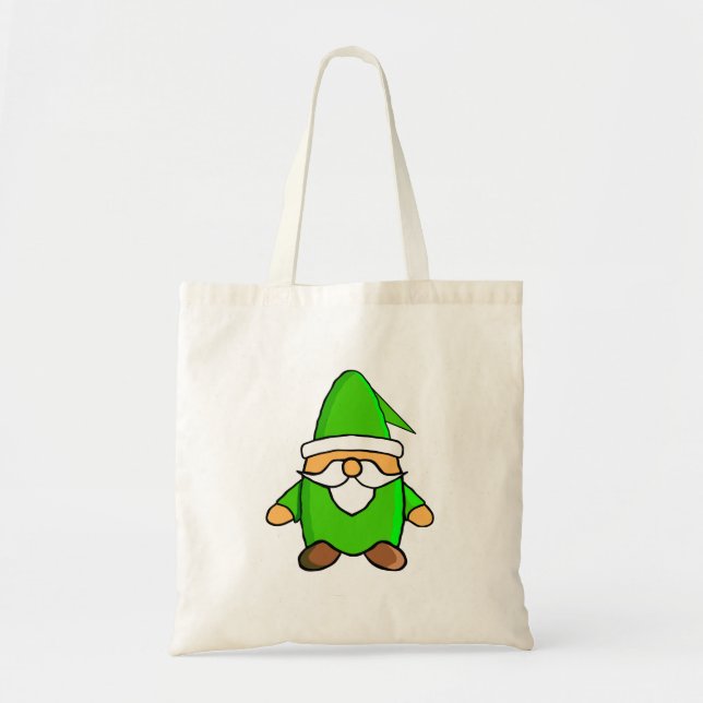 Cute Tecknad Gnome Tote Bag Tygkasse (Framsidan)