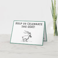 Cute Tecknad Goat, Black and White Farm Animal