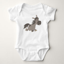 Cute Tecknad Grått Pony Baby Clothing T-shirt