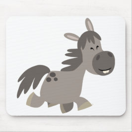 Cute Tecknad Grått Pony Mousepad Musmatta