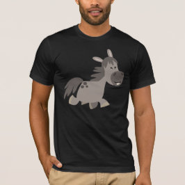 Cute Tecknad Grått Pony T-Shirt