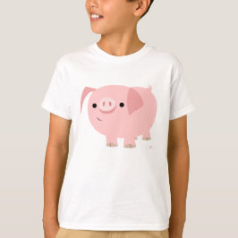 Cute Tecknad Gris Children T-Shirt