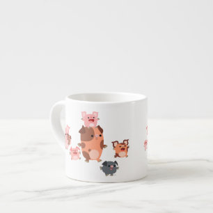 Cute Tecknad Gris-familjen Espresso Mugg Espressomugg