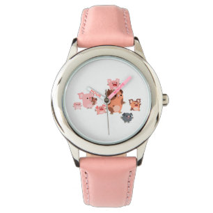 Cute Tecknad Gris Family Watch Armbandsur
