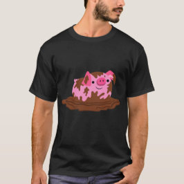 Cute Tecknad Gris i Lera T Shirt