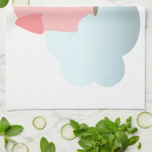 Cute Tecknad Gris Reader på Cloud Kitchen Towel Kökshandduk