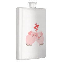 Cute Tecknad Grisar i Kärlek Klassisk kolv