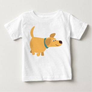 Cute Tecknad Gult Labrador Baby T-Shirt