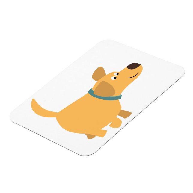Cute Tecknad Gult Labrador Flexible Magnet (Vänstra Sidan)