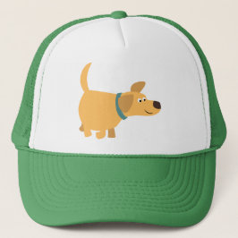 Cute Tecknad Gult Labrador Hat Truckerkeps