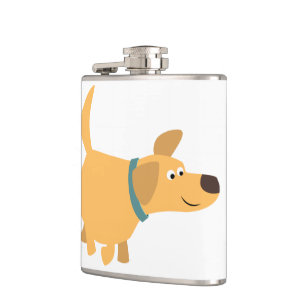Cute Tecknad Gult Labrador Hip-kolv Fickplunta