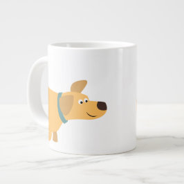 Cute Tecknad Gult Labrador Jumbo Mugg