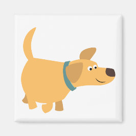 Cute Tecknad Gult Labrador Magnet