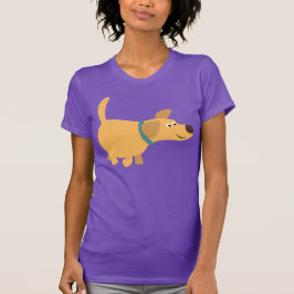 Cute Tecknad Gult Labrador Women T-Shirt
