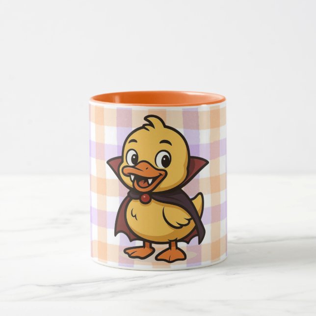 Cute tecknad Halloween anka vampyr Mugg (Center)