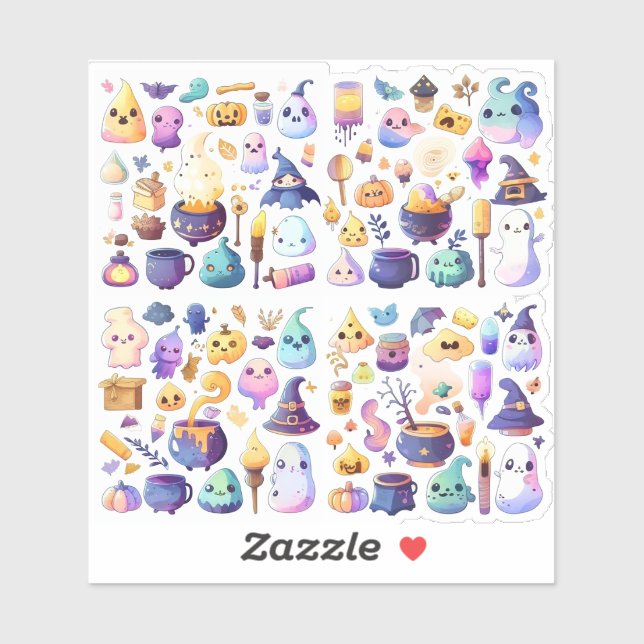 Cute tecknad halloween klistermärken (Ark)